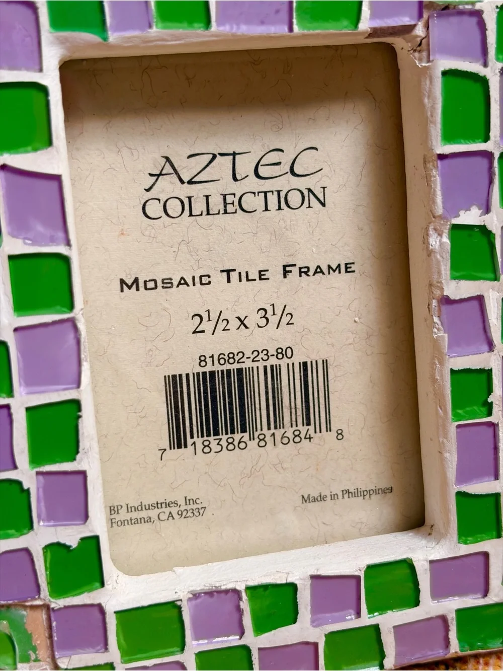🍇🧩✨ Vintage Y2K Aztec Collection Mosaic Tile Mini Frame ✨🧩🍇